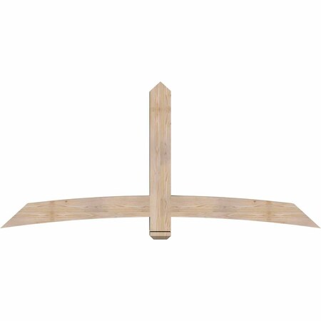 Ekena Millwork Bellingham Smooth Timber Gable Bracket, Douglas Fir, 84"W x 38"H x 5 1/2"D x 5 1/2"F, 11/12 Pitch GBW084X38X0606BEL00SDF